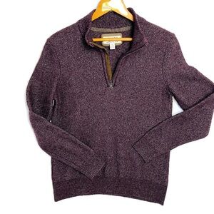 Joseph Abboud Wool Blend Mock Turtleneck zip Sweater Medium